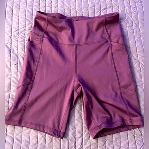 Avia Purple High-Rise Bike Shorts